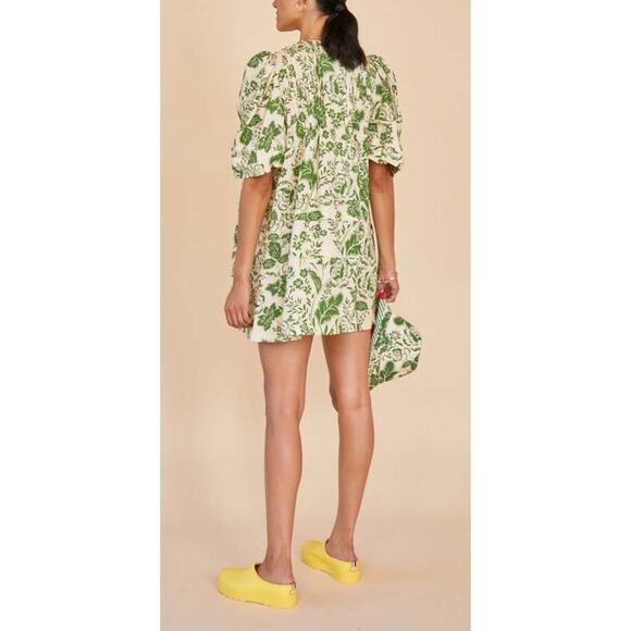 Hunter Bell Tuckernuck Jenkins Green Gardens Blouson Puff Sleeve Mini Dress - Picture 6 of 14